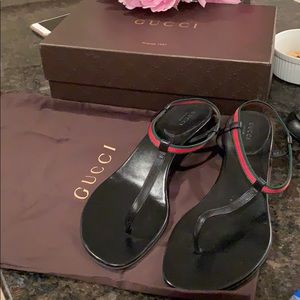 Gucci Nappa Morea Nastro Elastico Sandal